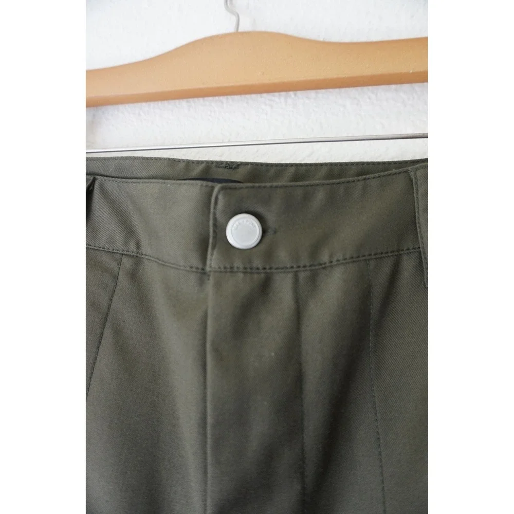 Oak + Fort CONVERTIBLE CARGO PANT Utilitarian Gorpcore Straight Leg Green Size L